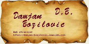 Damjan Božilović vizit kartica